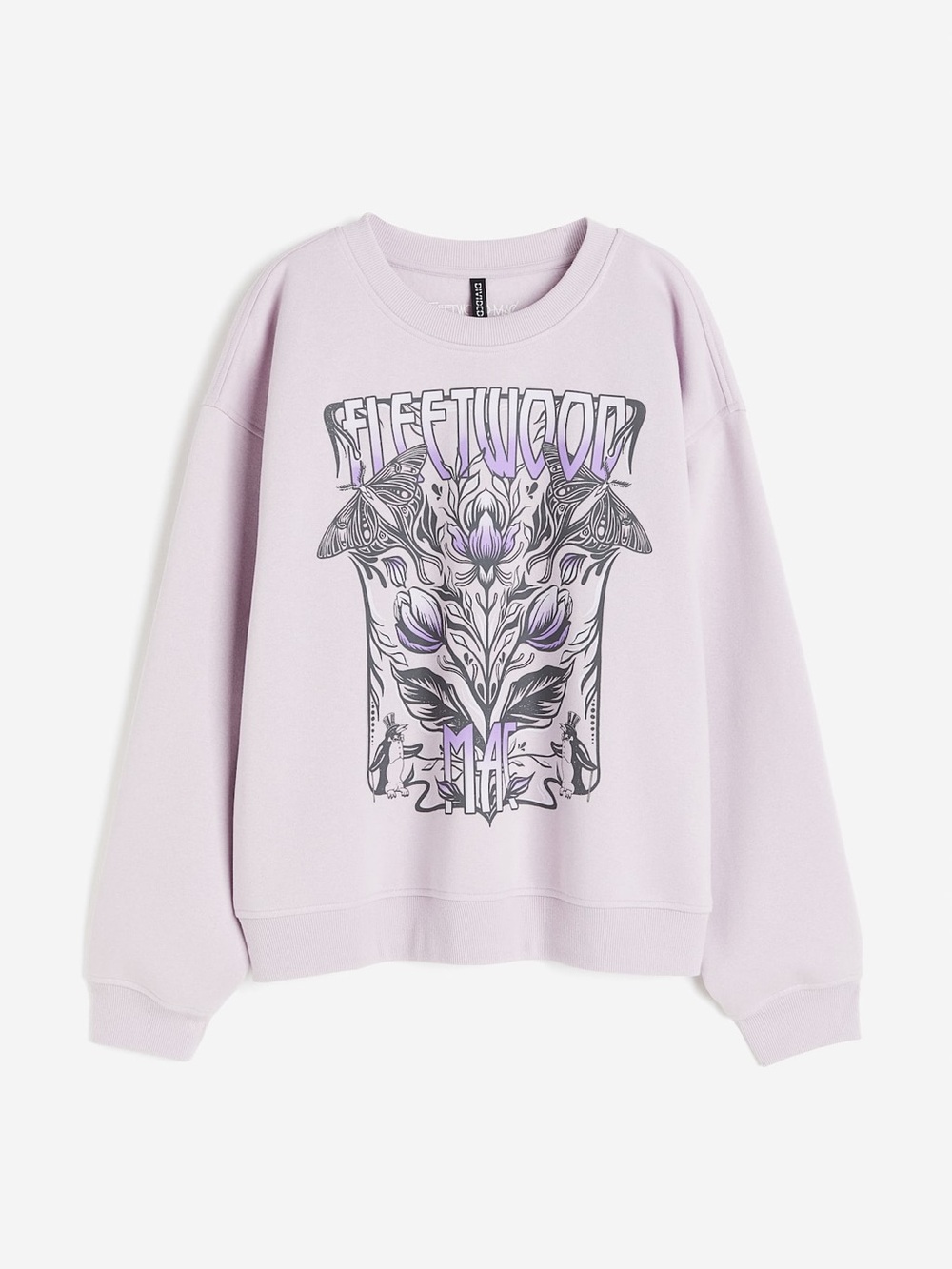 H&M Divided Fleetwood Mac Graphic Sweatshirt Size Large Stevie Nicks Boho Floral